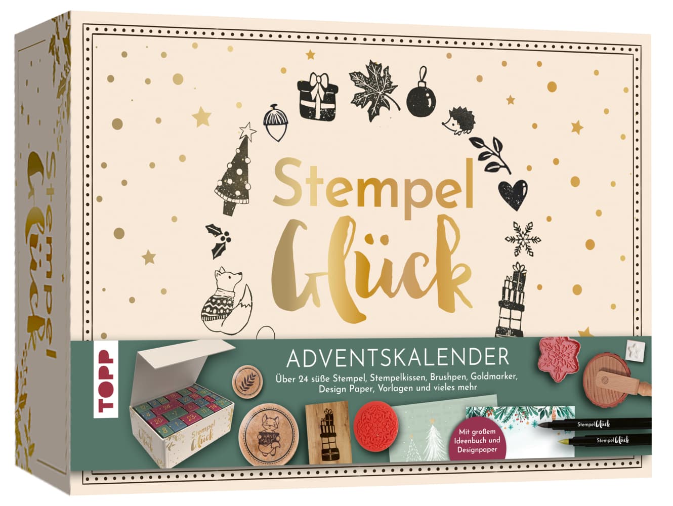 Adventskalender Stempel-Glück. Mehr als 24 Stempel, Anleitungsbuch und Zubehör