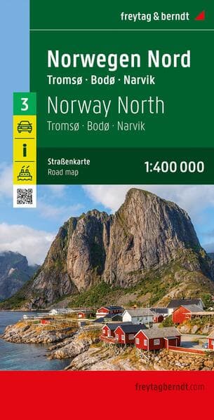freytag & berndt Straßenkarte Norwegen Nord, Tromsø - Bodø - Narvik 1:400.000