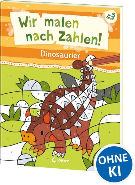Wir malen nach Zahlen! - Dinosaurier