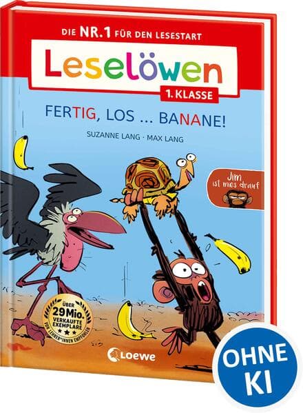 Leselöwen 1. Klasse - Jim ist mies drauf - Fertig, los ... Banane! (Großbuchstaben)