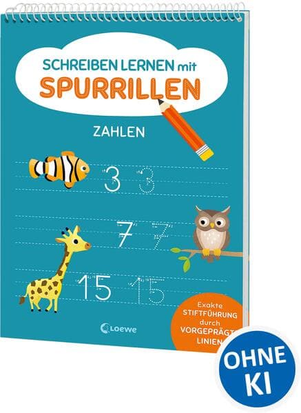 Schreiben lernen mit Spurrillen - Zahlen