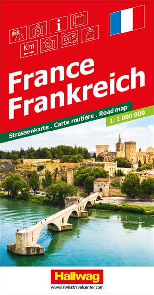 Hallwag Strassenkarte Frankreich 1:1 Mio.