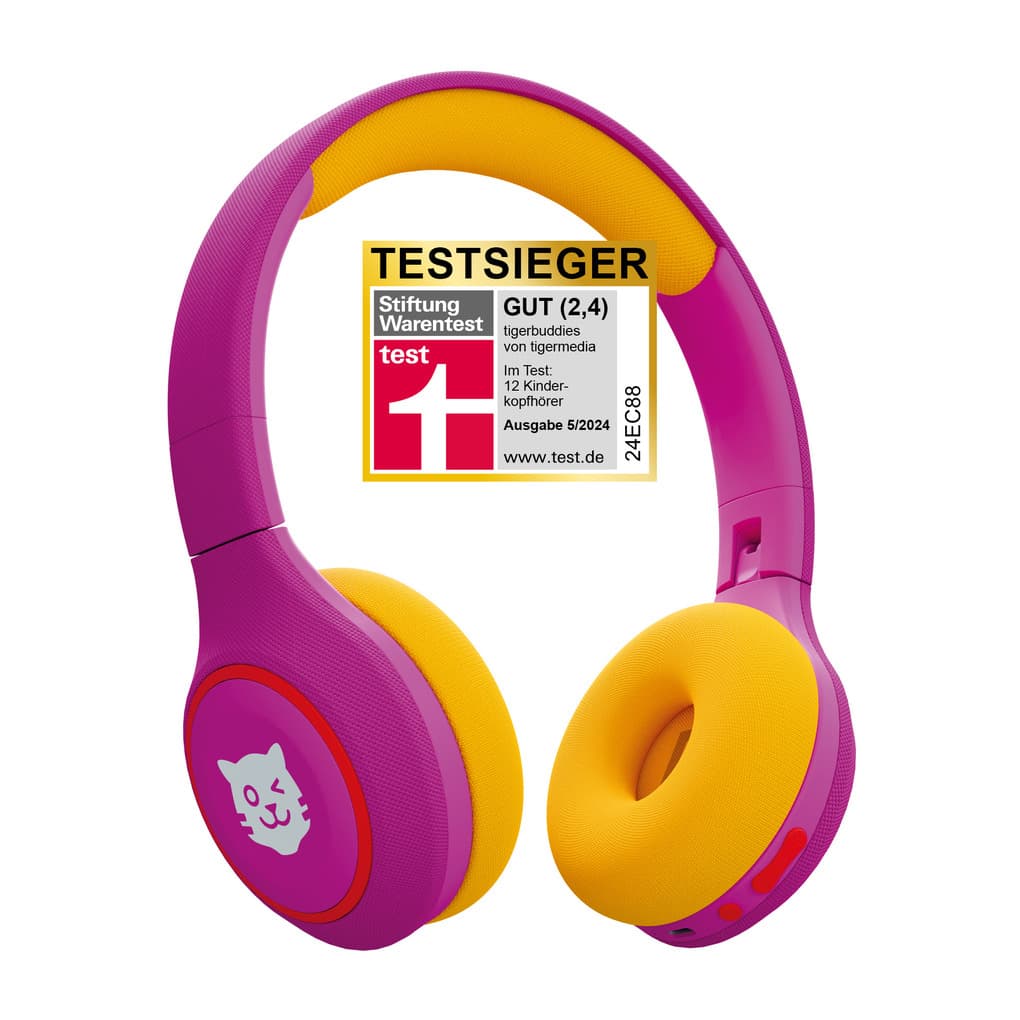 tigerbuddies Kinderkopfhörer - Crazy Pink