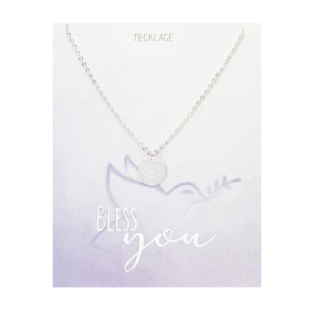 Halskette - Armb.Bless you - versilbert - Friedenstaube