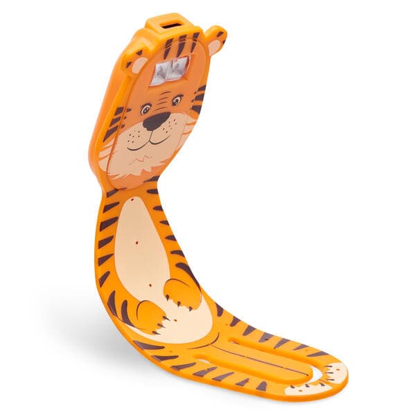 Flexilight Pals RC (Tiger) - wiederaufladbares Leselicht - 2 in 1 Leselampe & Lesezeichen - LED Leselicht - Geschenk für Leser, Buchliebhaber - Deutsche Ausgabe