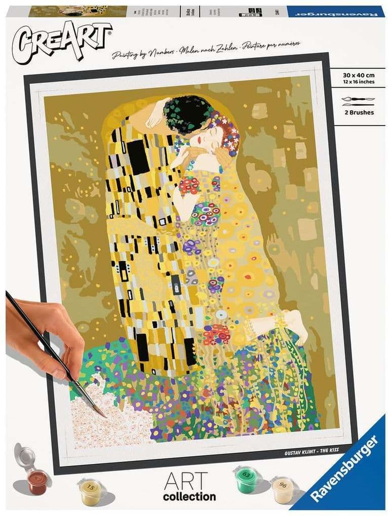 Ravensburger CreArt - Malen nach Zahlen 23648 - ART Collection: The Kiss (Klimt) - ab 14 Jahren