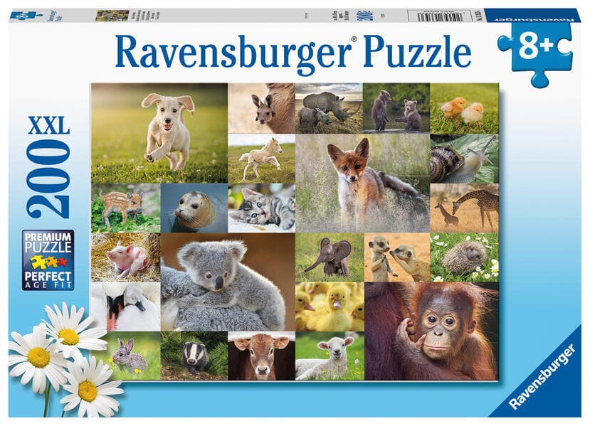 Ravensburger Kinderpuzzle - 13353 Süße Tierbabys - 200 Teile Puzzle für Kinder ab 8 Jahren
