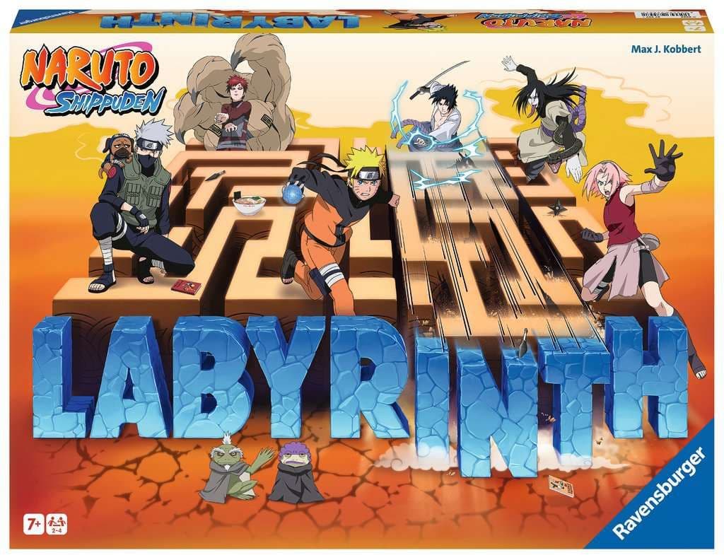 Ravensburger 27557 - Naruto Shippuden Labyrinth - Der Familienspiel-Klassiker für 2-4 Spieler ab 7 Jahren im Look der Animeserie