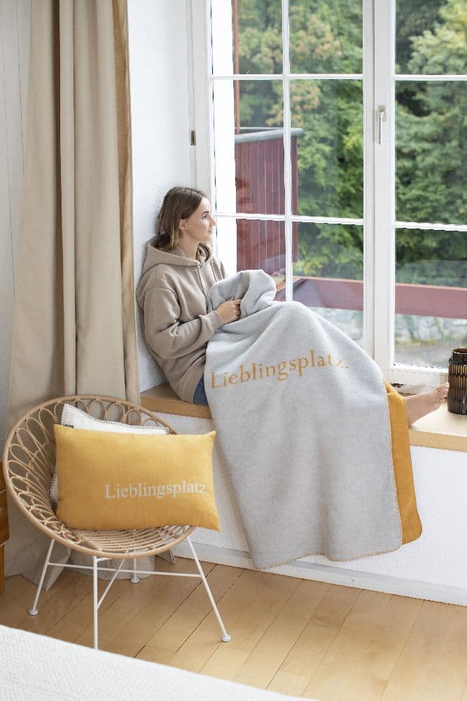 Fussenegger Kissenhülle "Lieblingsplatz" ocker