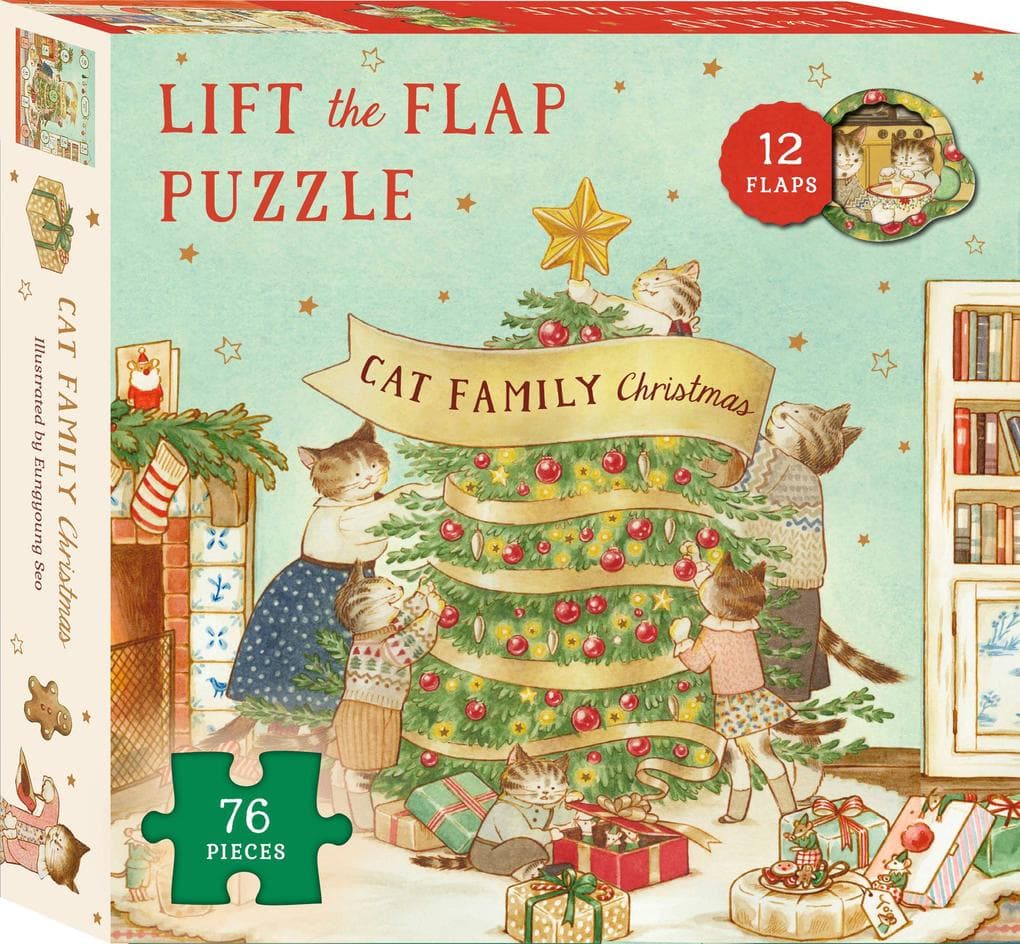 Cat Family Christmas Lift-The-Flap Puzzle