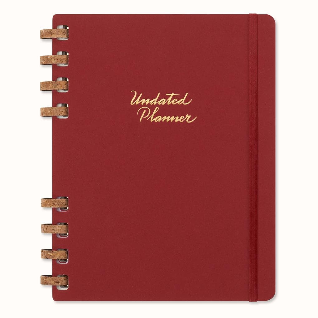 Moleskine Undatierter Life Kalender Mit Spiralbindung, Xl, Wochen-Monatskalender, Fester Einband, Crush Cherry