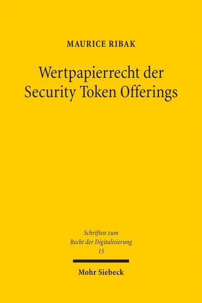 Wertpapierrecht der Security Token Offerings