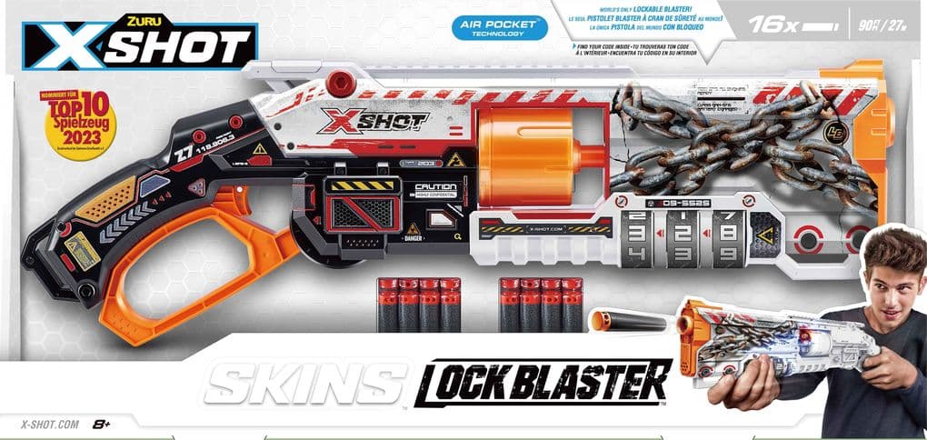 ZURU - X-Shot - Skins Lock Blaster mit Darts