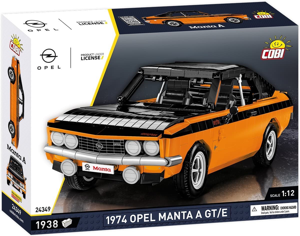 COBI Cars 24349 - OPEL Manta A GT/E, 1938 Klemmbausteine, 1:12