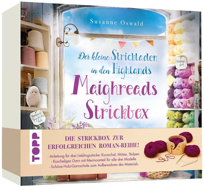 Der kleine Strickladen in den Highlands. Maighreads wunderbare Strickbox. Mit Anleitungen und Material für 3 Modelle