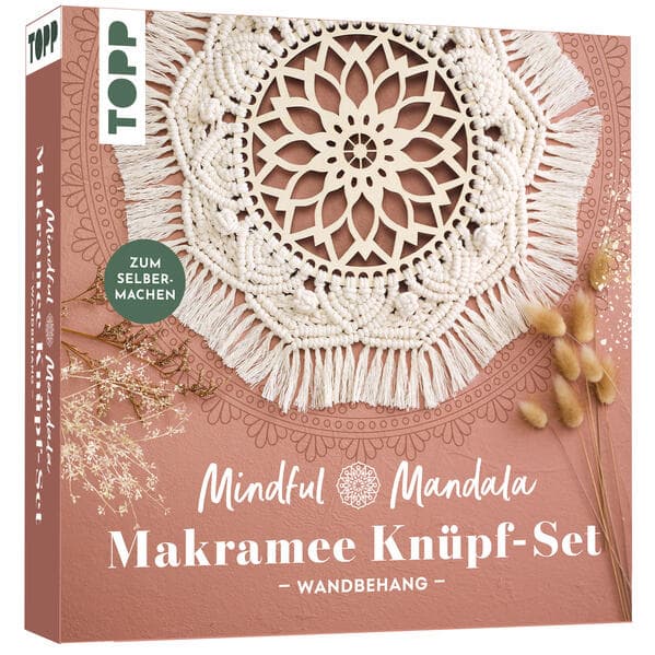 Mindful Mandala - Makramee-Knüpf-Set: Wandbehang. Mit Anleitung und Material zum Selberknüpfen