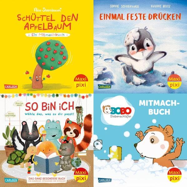 Maxi-Pixi-4er-Set 110: Bilderbücher zum Mitmachen (4x1 Exemplar)