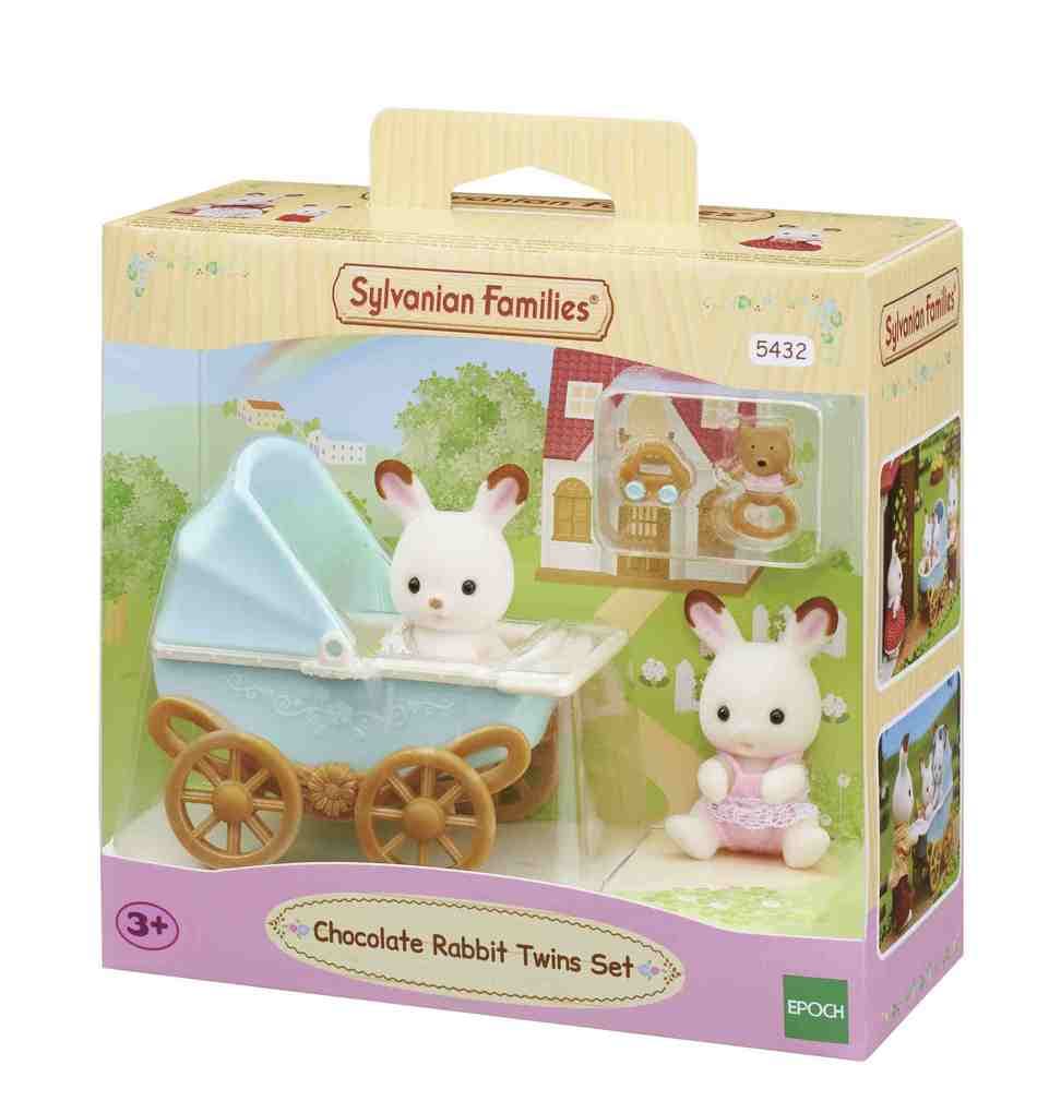 Sylvanian Families - Schokoladenhasen Zwillinge mit Kinderwagen