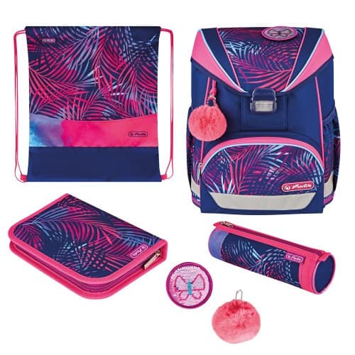 Herlitz Schulranzen UltraLight Plus Tropical Chill 15 Liter befüllt