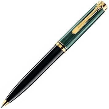 Pelikan Kugelschreiber Souverän® K600, 24-Karat vergoldete Zierelemente, Drehmechanik, Schwarz-Grün