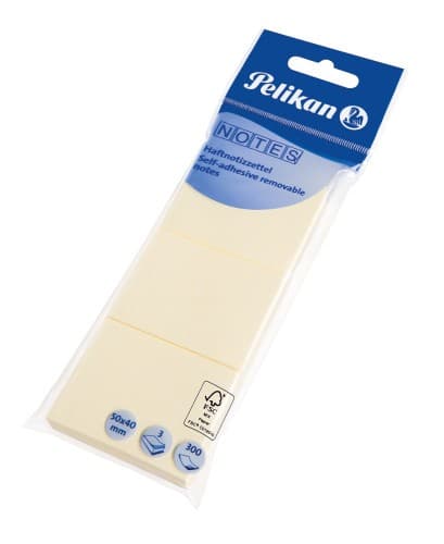 Pelikan Haftnotizen Notes 5 x 4 cm, gelb, 3 x 100 Blatt