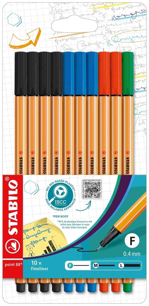 STABILO Fineliner point 88, 10er Set Office