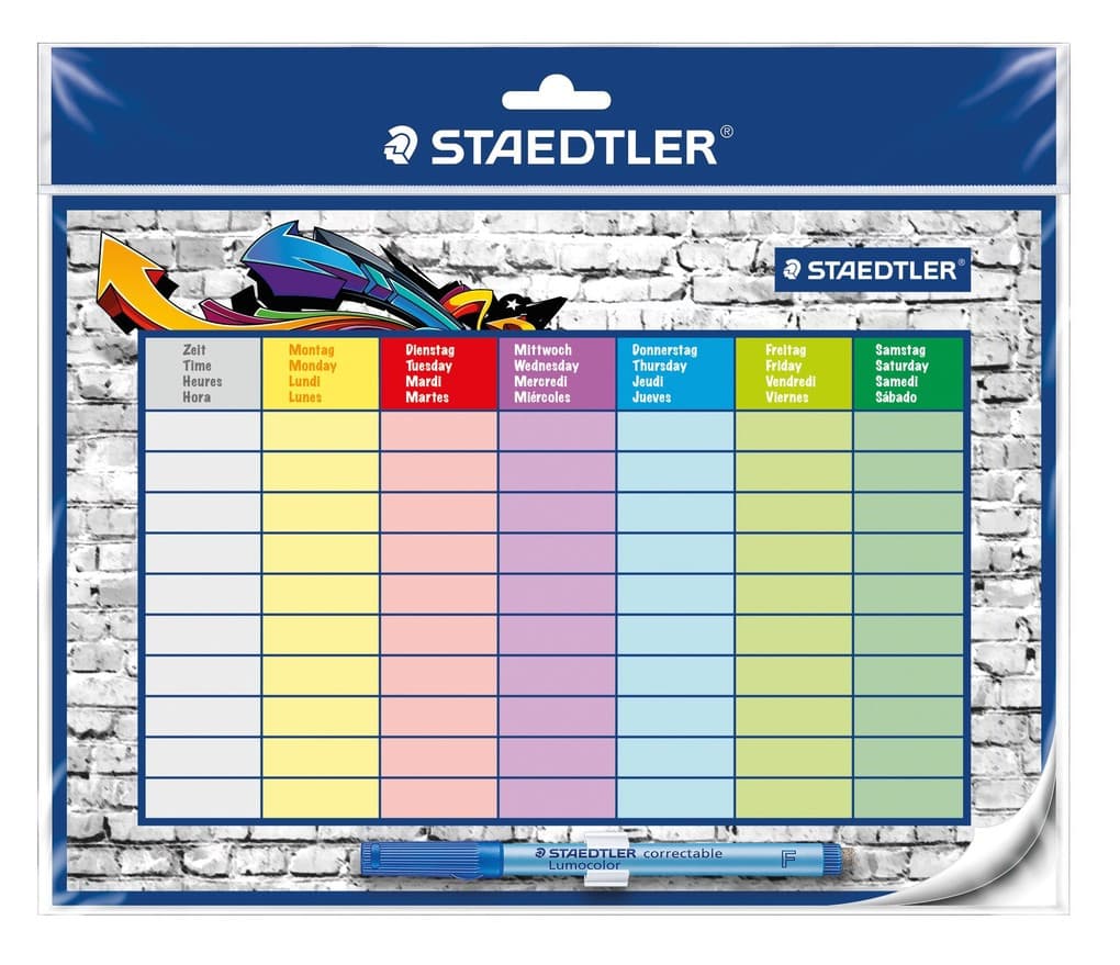 STAEDTLER Stundenplan Lumocolor + 1 Lumocolor Stift