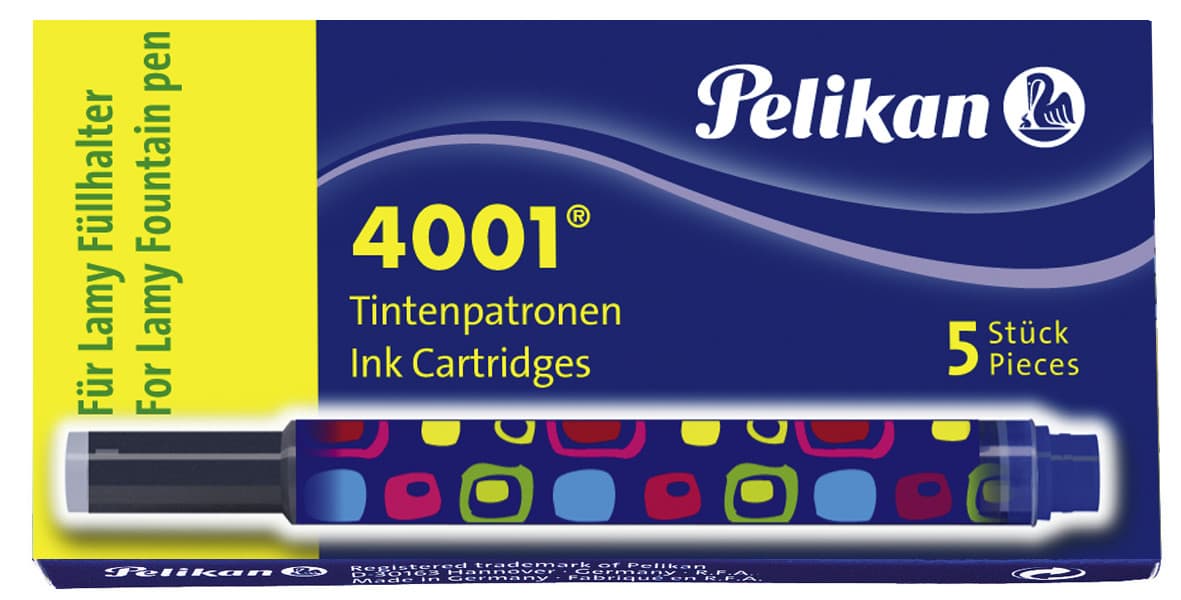Pelikan Tintenpatronen 4001® 5er Set Patronen für Lamy-Füller, Königsblau