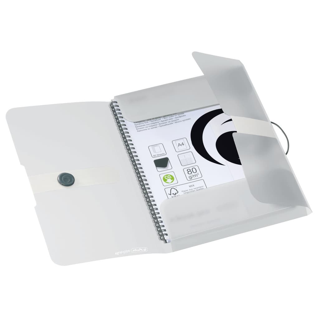 Herlitz Gummizugmappe PP A4, transparent farblos