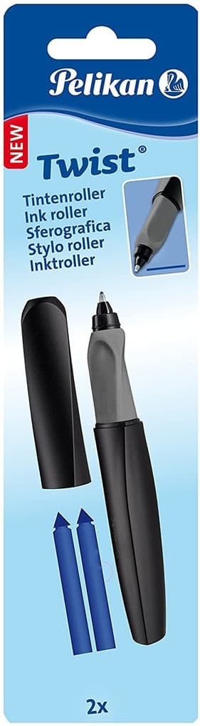 Pelikan Tintenroller Twist, Black, universell für Rechts- und Linkshänder
