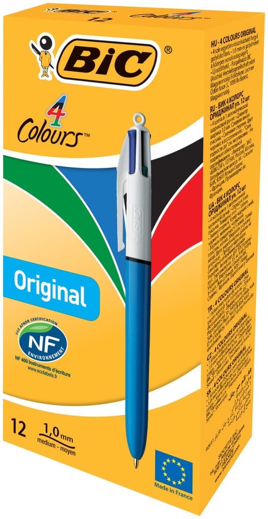 BIC Kugelschreiber 4 Colours Original 0.4mm, 12er Set