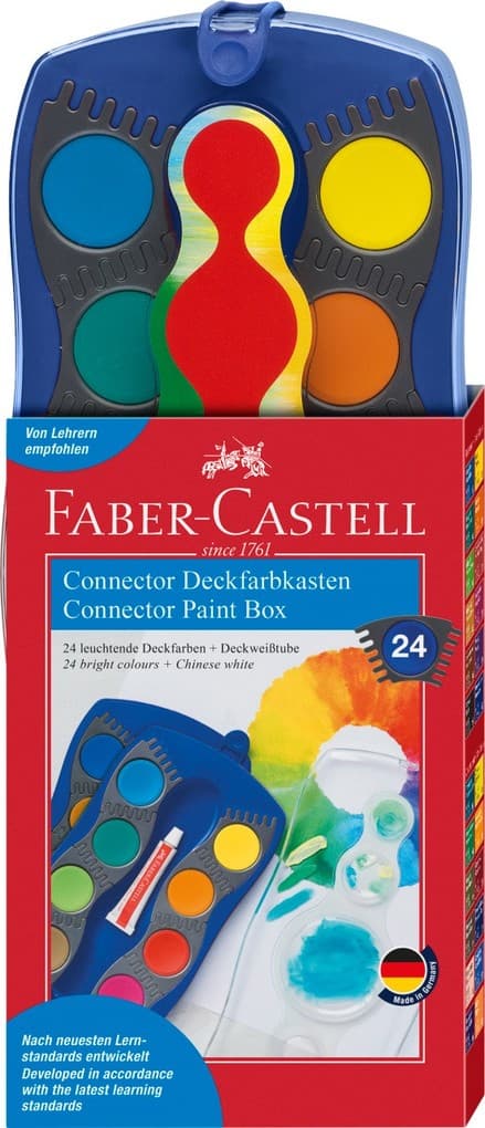 Faber-Castell Farbkasten Connector 24 Farben blau
