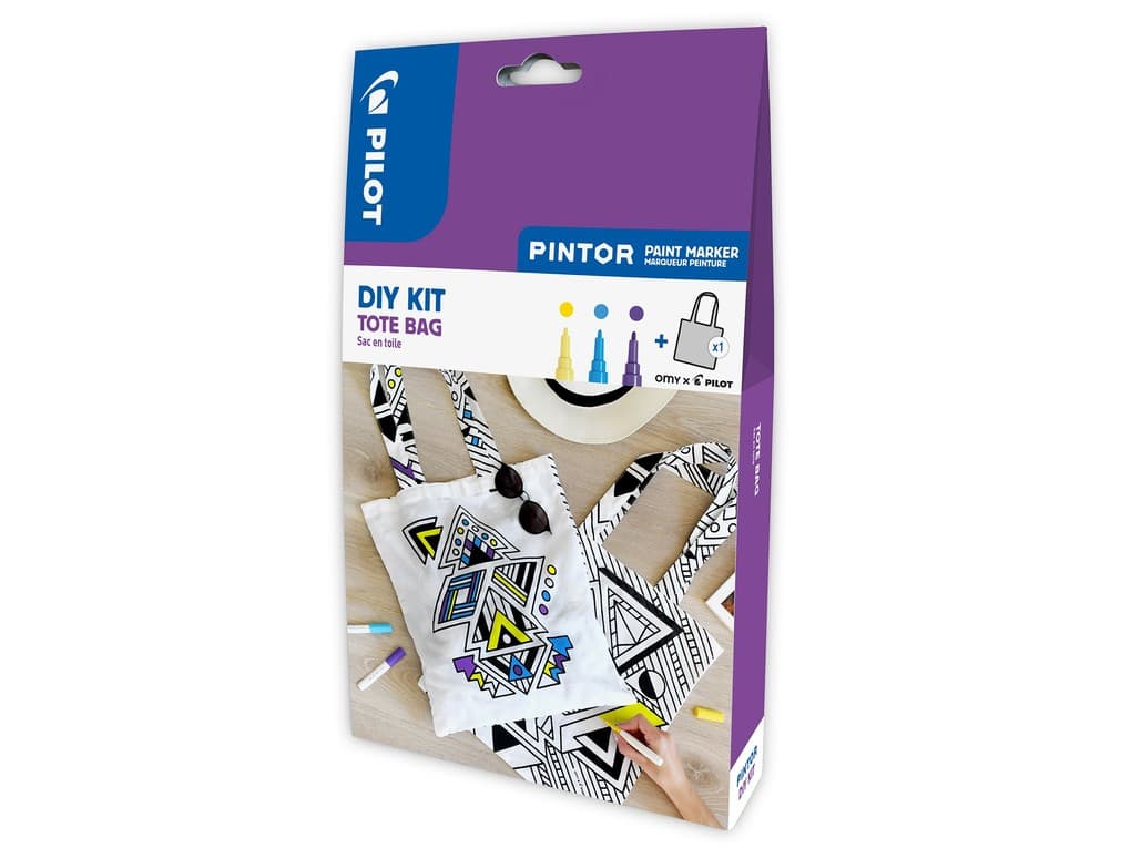 PILOT Kreativmarker PINTOR 3er DIY-Set + Jute Beutel