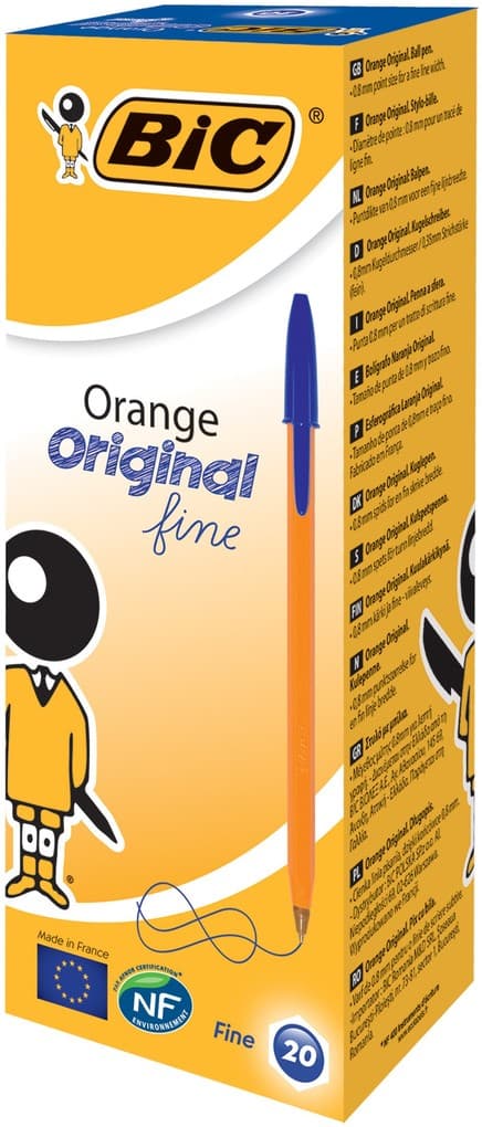 BIC Kugelschreiber Orange Original fine 0.35 mm blau, 20er Set