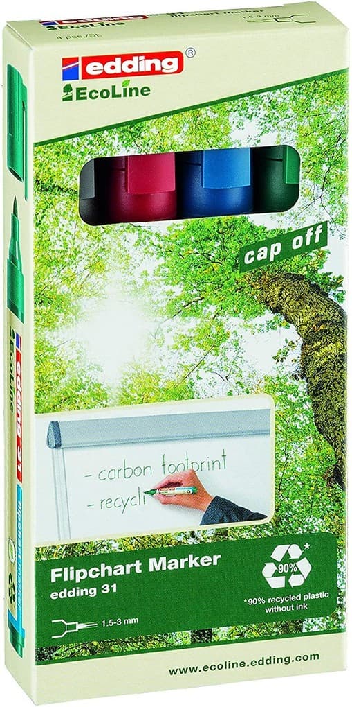 Edding Flipchartmarker EcoLine 31, 4er Set