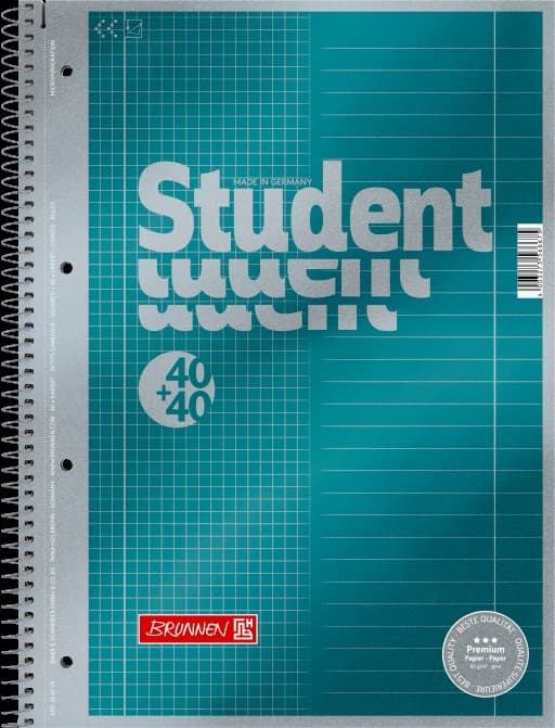 Brunnen Collegeblock Premium Student Duo A4 Lineatur 28+27