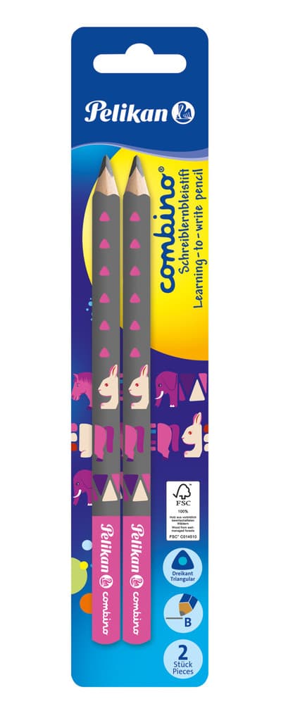 Pelikan Schreiblernbleistift Combino B pink 2er Set