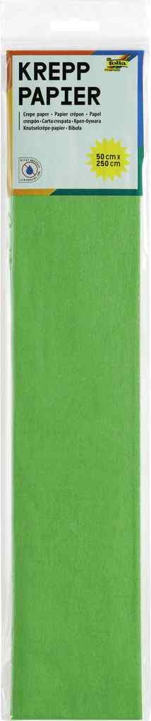 Folia Krepppapier-Lagen, 50cmx2,5m, 10 Lagen, gelbgrün