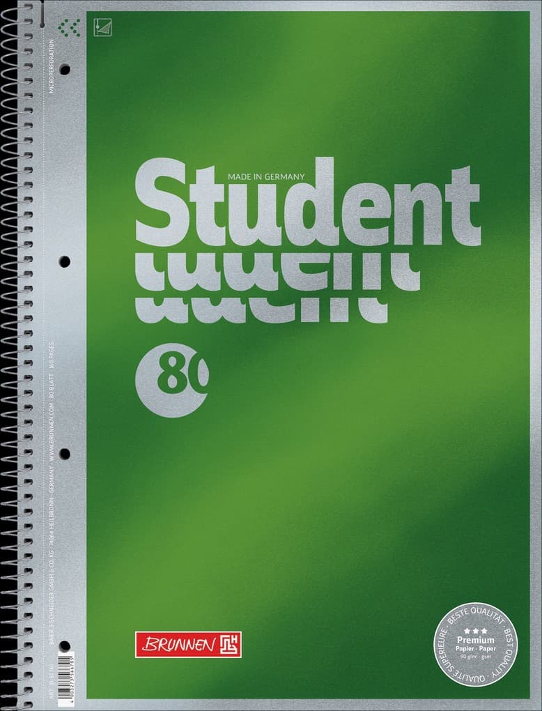 Brunnen Collegeblock Premium Student A4 unliniert