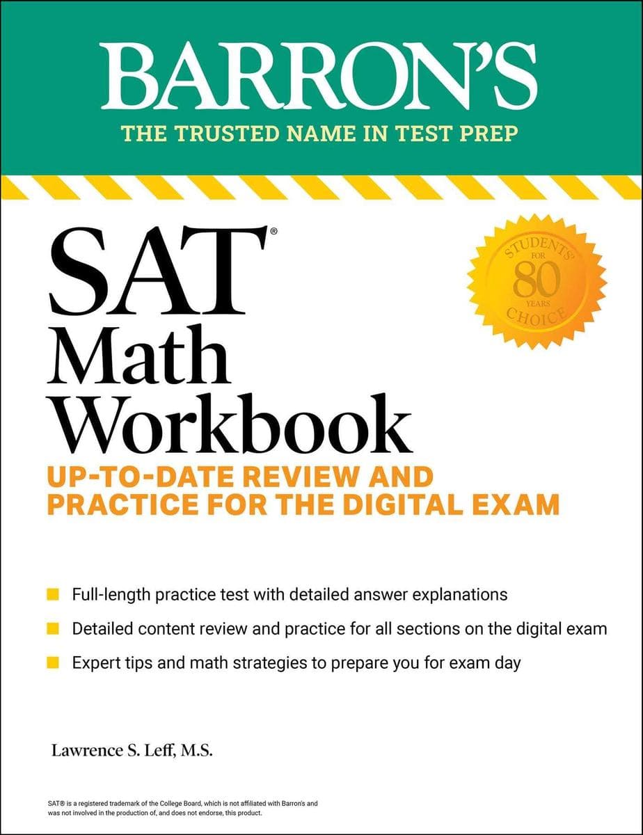 SAT Math Workbook: Up-To-Date Practice for the Digital Exam