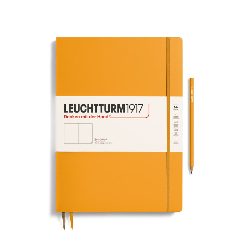 Notizbuch Master Slim (A4+), Hardcover, 123 nummerierte Seiten, Rising Sun, Blanko