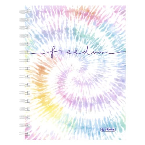 Herlitz Spiralboutiquebuch A5 100 Blatt kariert New Batik Freedom