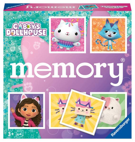 Ravensburger memory® Gabby's Dollhouse - 22596 - Der Spieleklassiker für Fans der Vorschulserie Gabby's Dollhouse, Merkspiel für 2-8 Spieler ab 3 Jahren