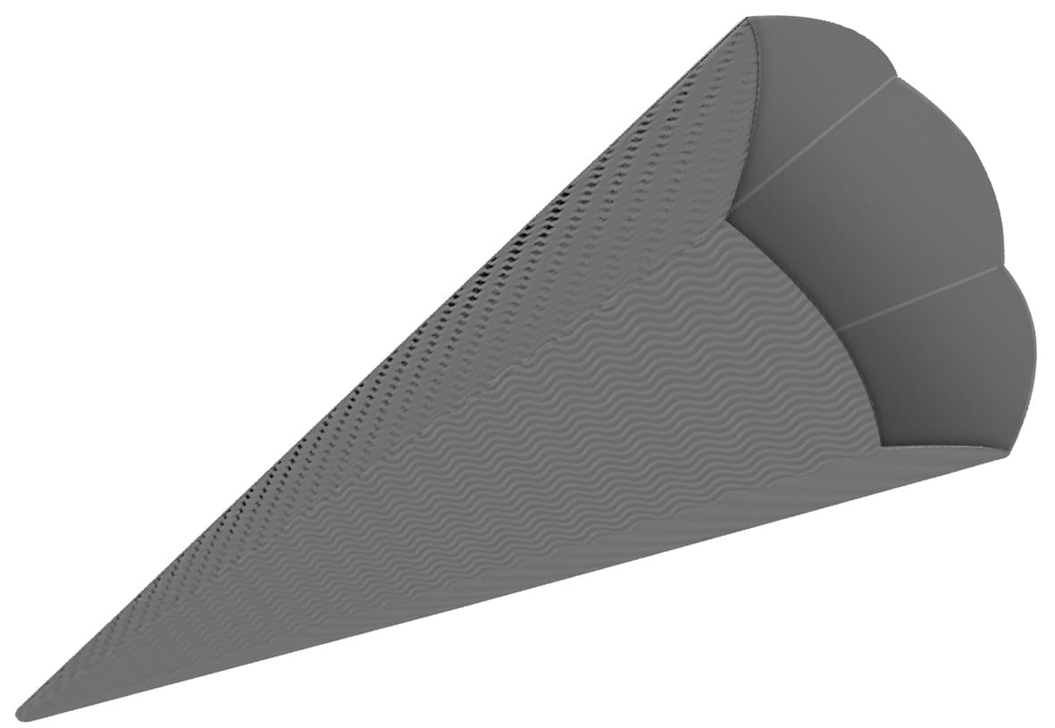 URSUS Schultüten 3D-Schultüten, dunkelgrau, Höhe: 68 cm, Durchmesser: 20 cm