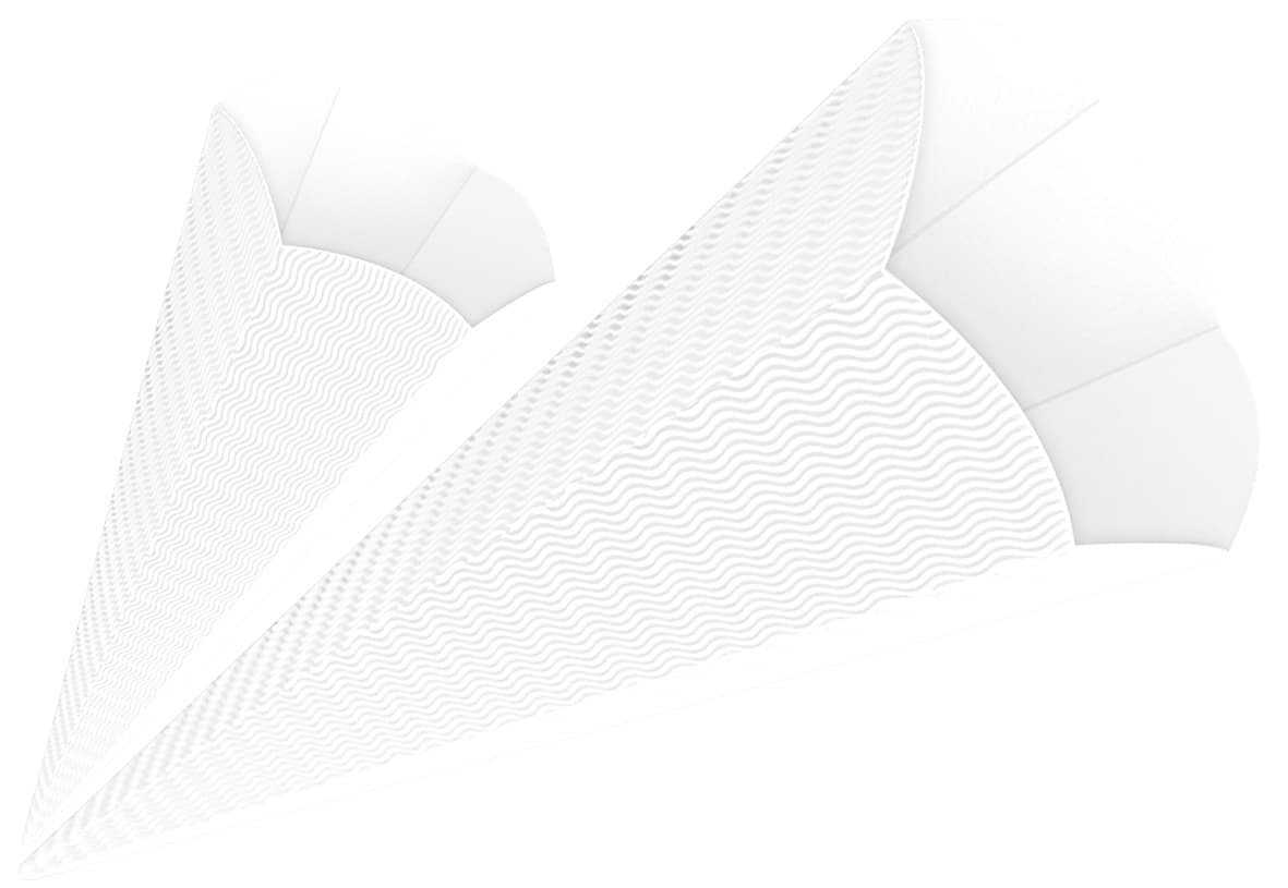 URSUS Schultüten 3D-Schultüten, weiß, Höhe: 68 cm, Durchmesser: 20 cm