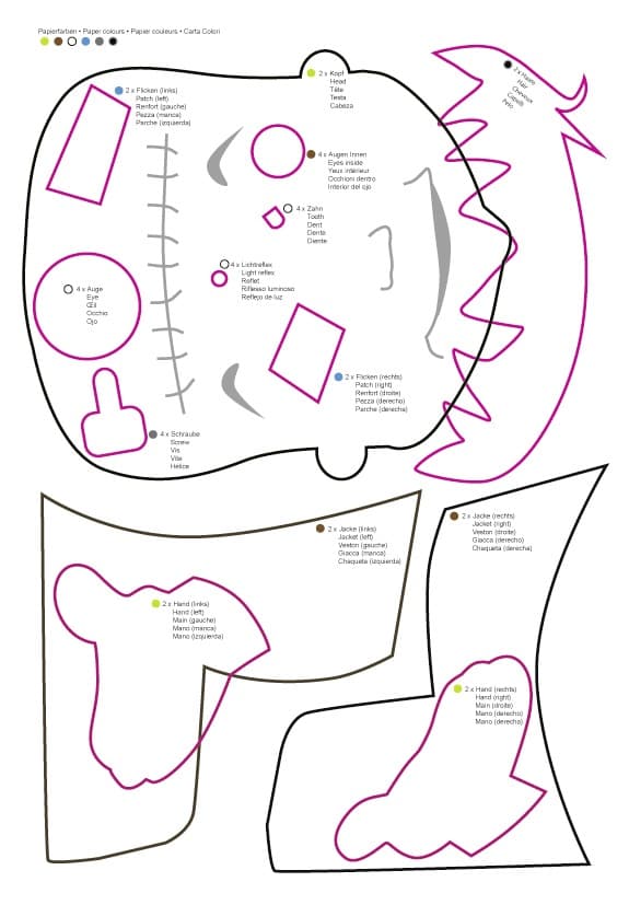 URSUS Laternenzeit Laternen-Bastelset rund Monsterchen
