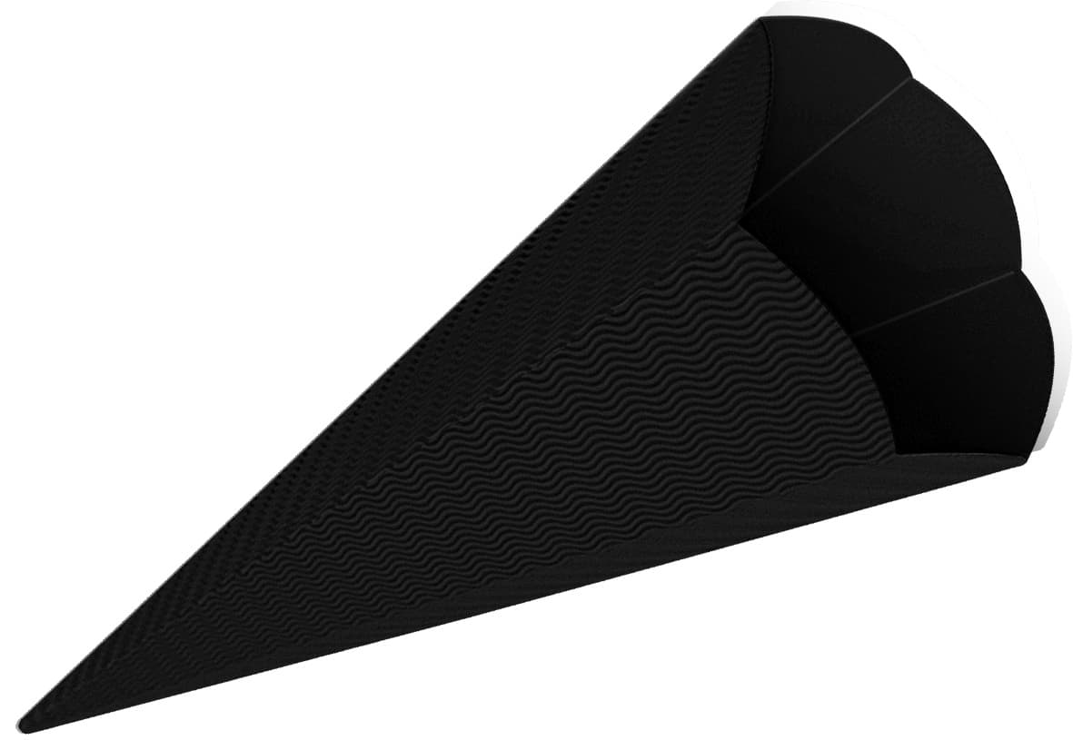 URSUS Schultüten 3D-Schultüten, schwarz, Höhe: 68 cm, Durchmesser: 20 cm