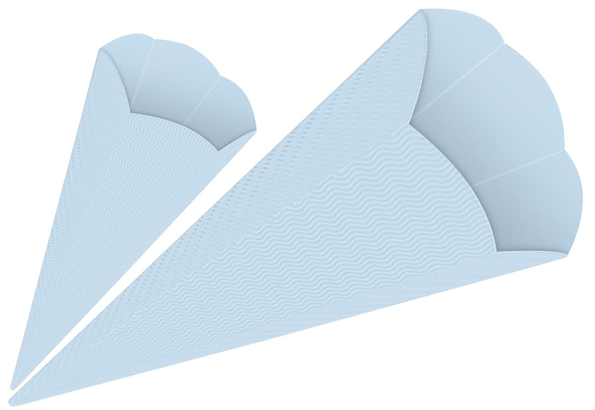 URSUS Schultüten 3D-Schultüten, hellblau, Höhe: 68 cm, Durchmesser: 20 cm