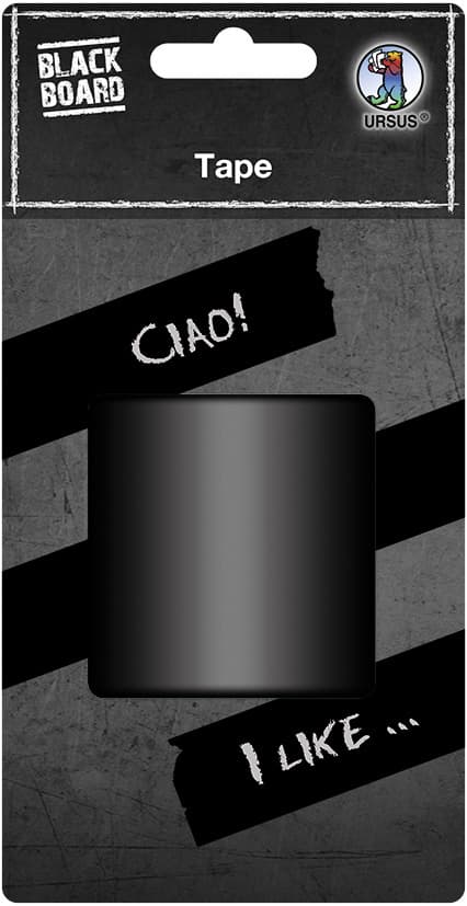 URSUS Blackboard Tafelfolie-Klebeband, 1 Rolle 5 m x 50 mm, matt schwarz