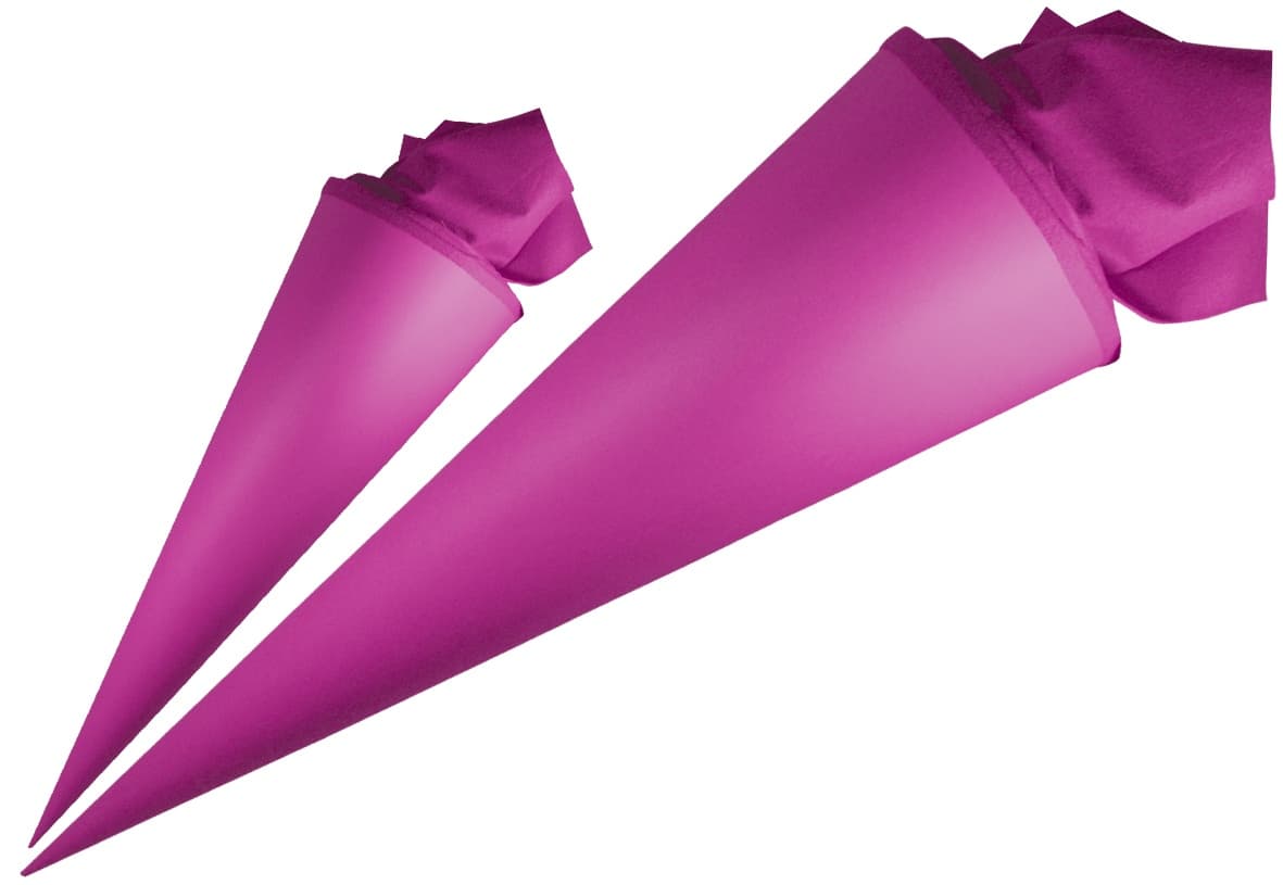 URSUS Schultüten Bastel-Schultüte mit Filzmanschette, eosin, Höhe: 35 cm, Durchmesser: 11,5 cm